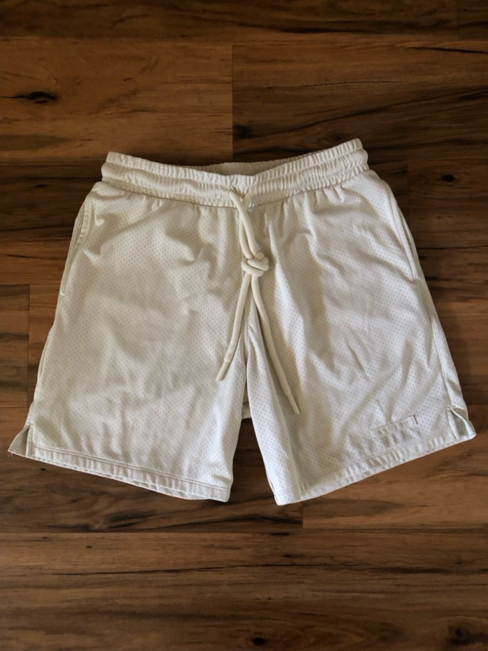 Savage X Fenty White Athletic Mesh Shorts with Drawstring